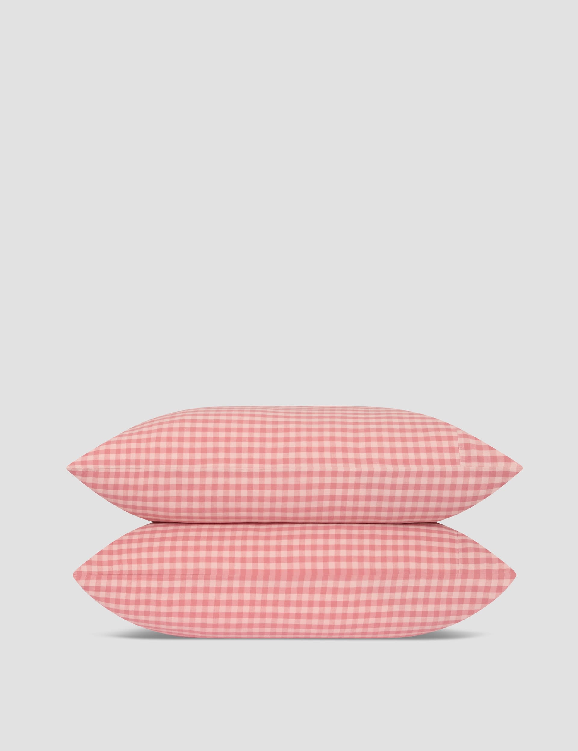 Piglet In Bed 2 Pack Linen Rich Gingham Pillowcases