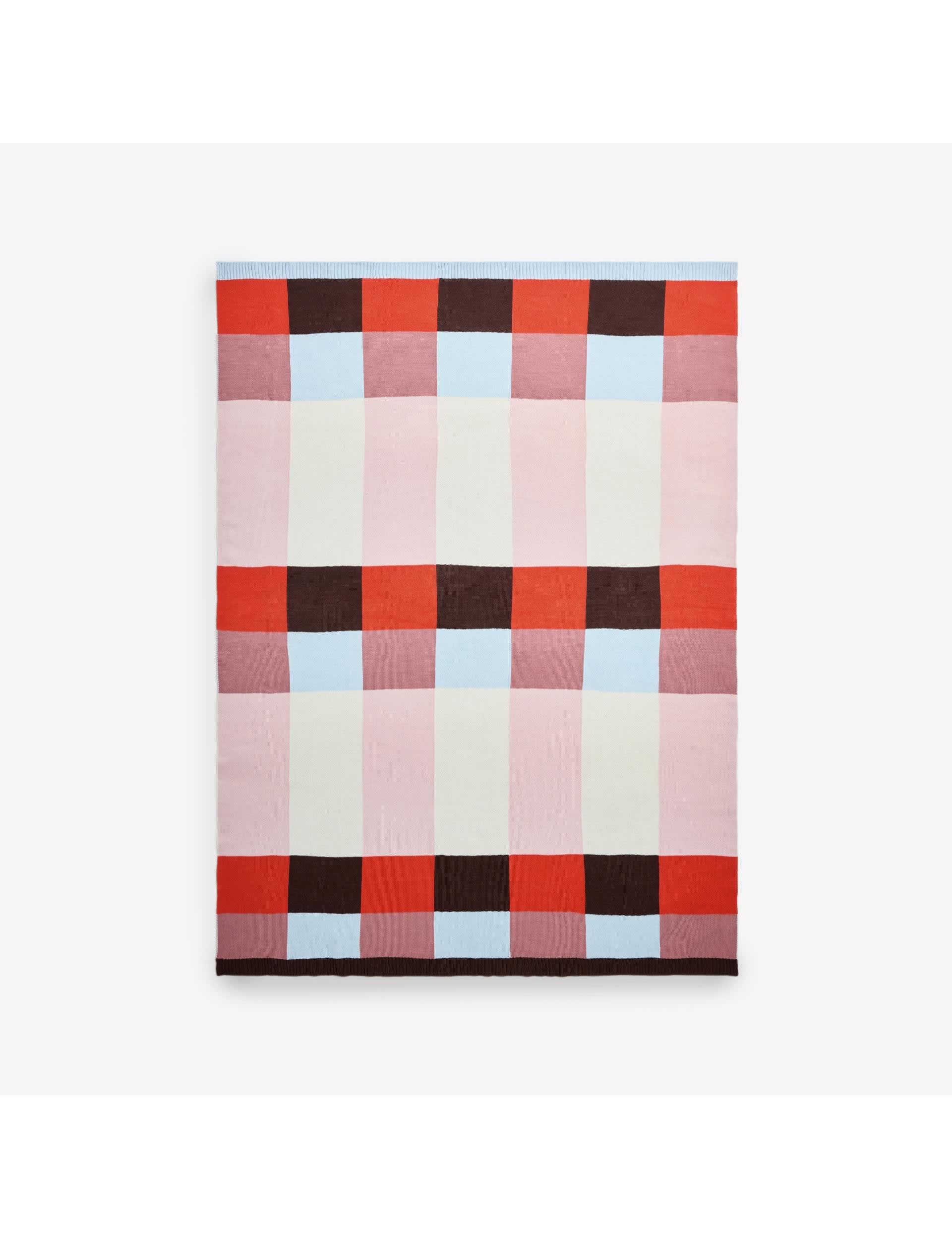 MADE Keava colour block knitted throw, UK version