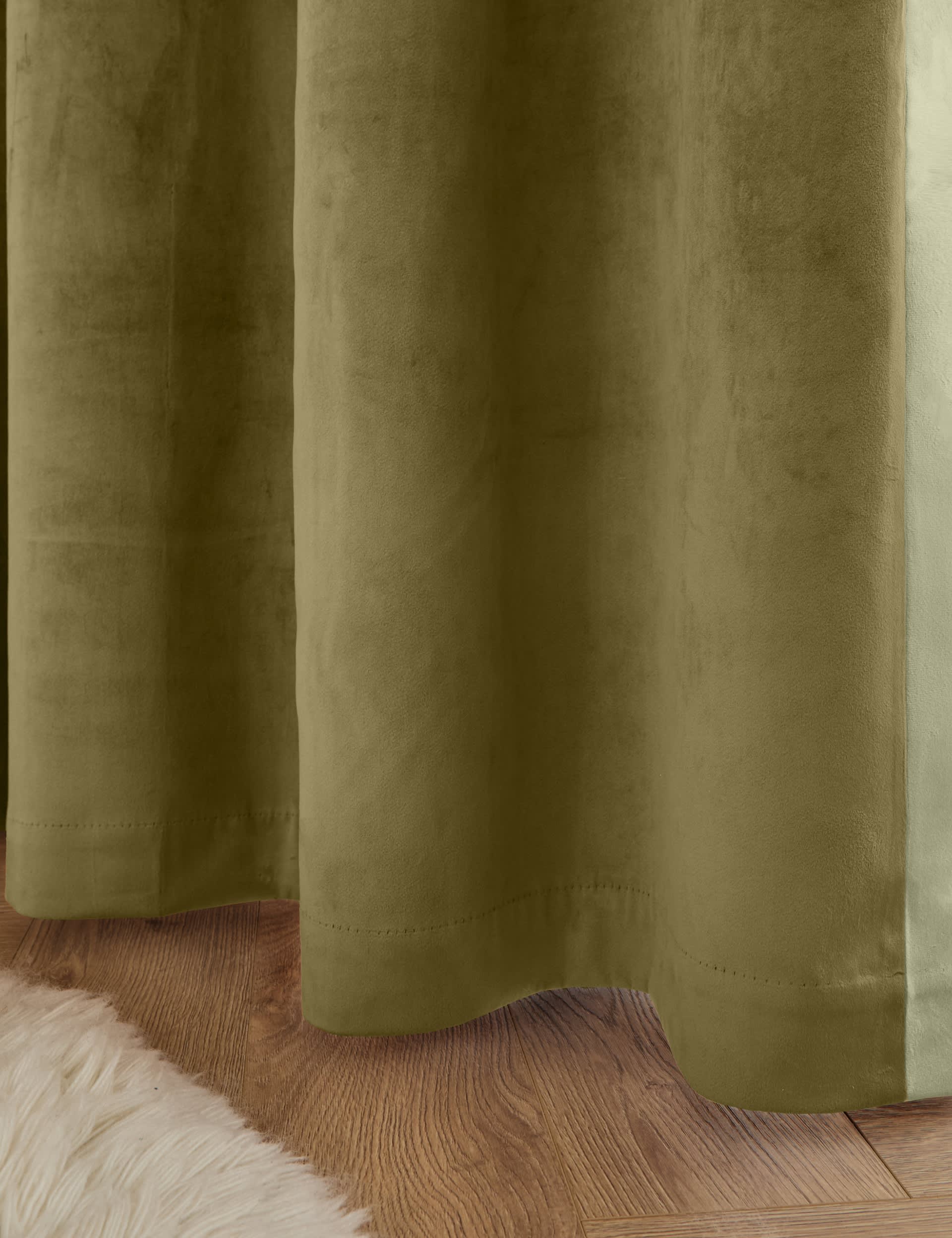 MADE Audley Velour Eyelet Curtains