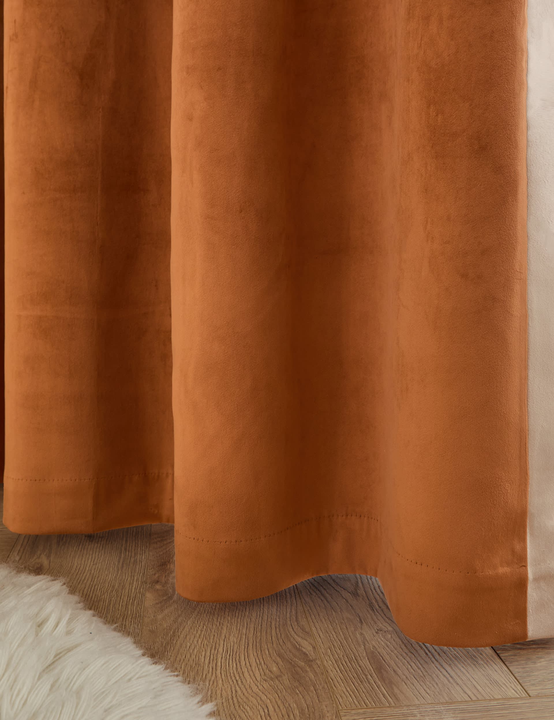 MADE Audley Velour Eyelet Curtains imported from the UK