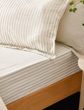 YARD Pure Cotton Striped Fitted Sheet