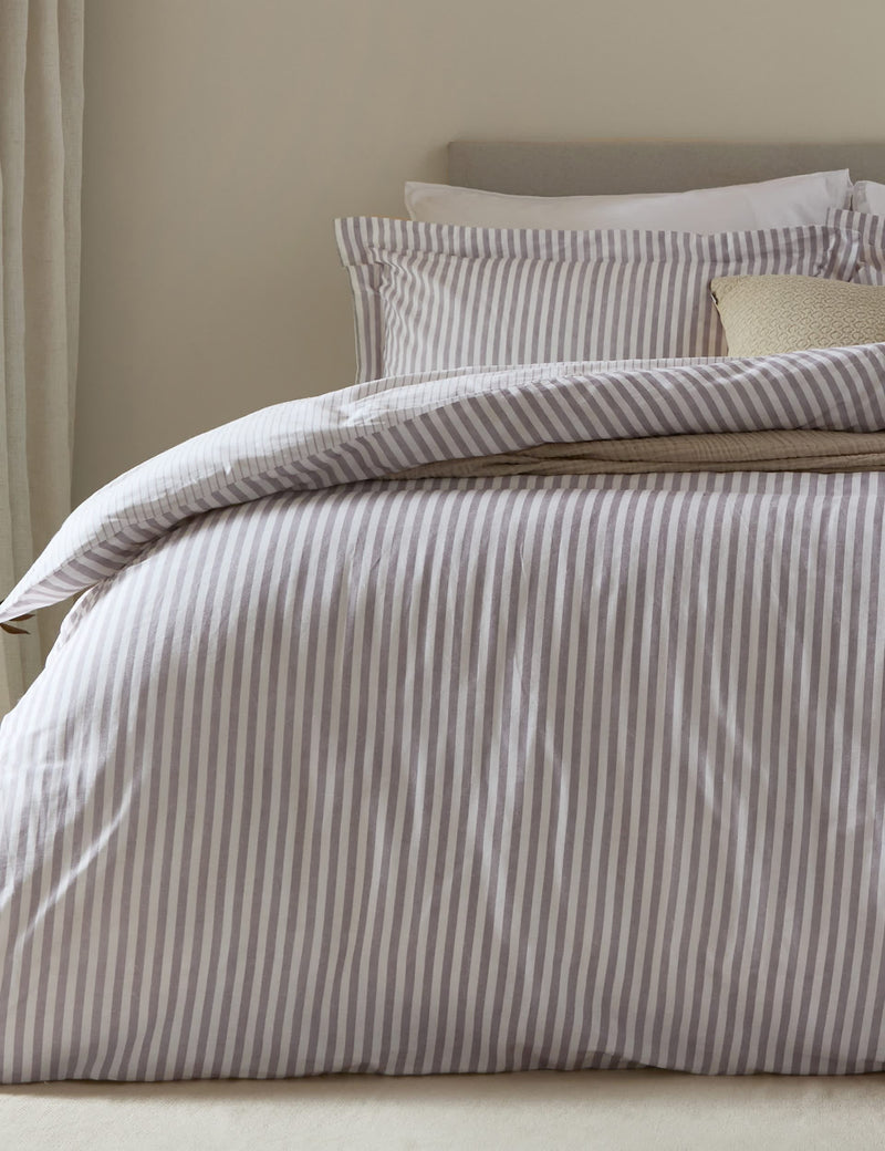 Yard 2 Pack Pure Cotton Hebden Stripe Pillowcases