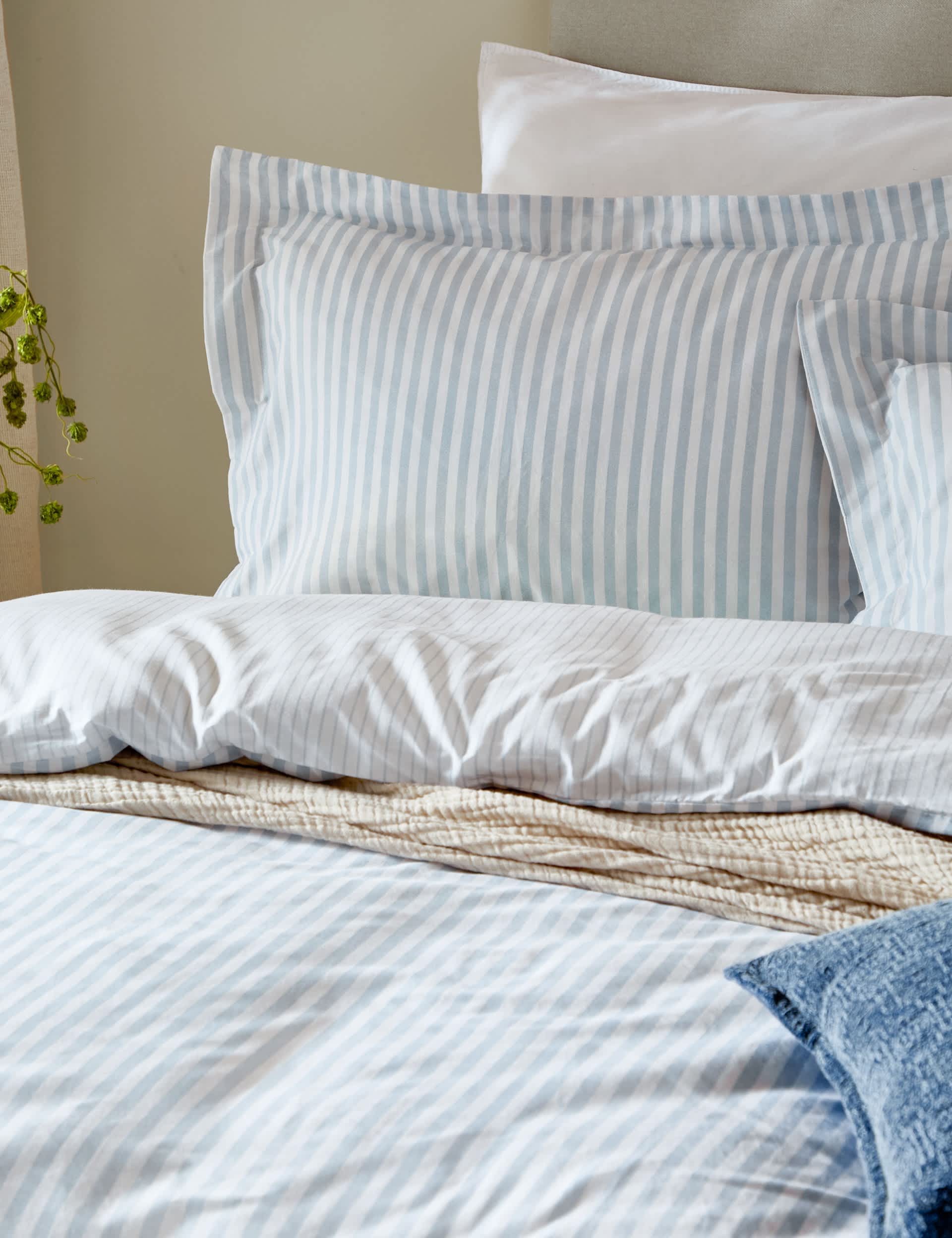 Yard Hebden Striped Cotton Reversible Bedding Set