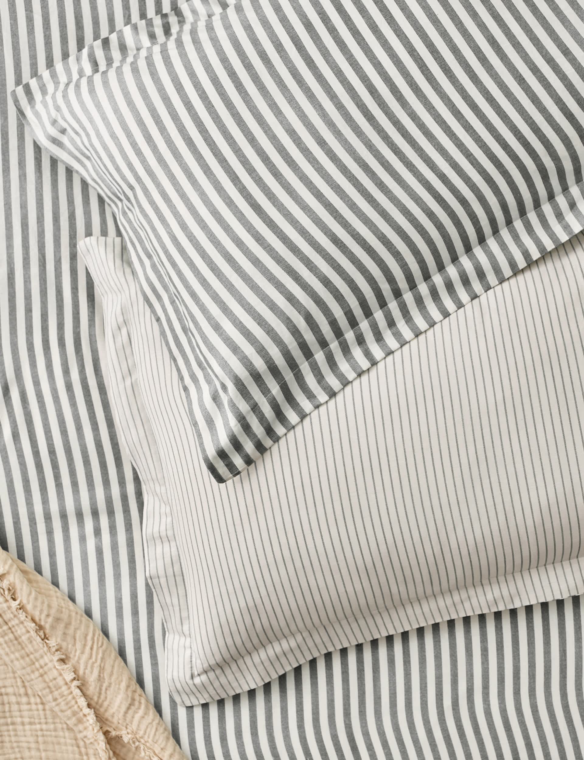 Yard Hebden Striped Cotton Reversible Bedding Set