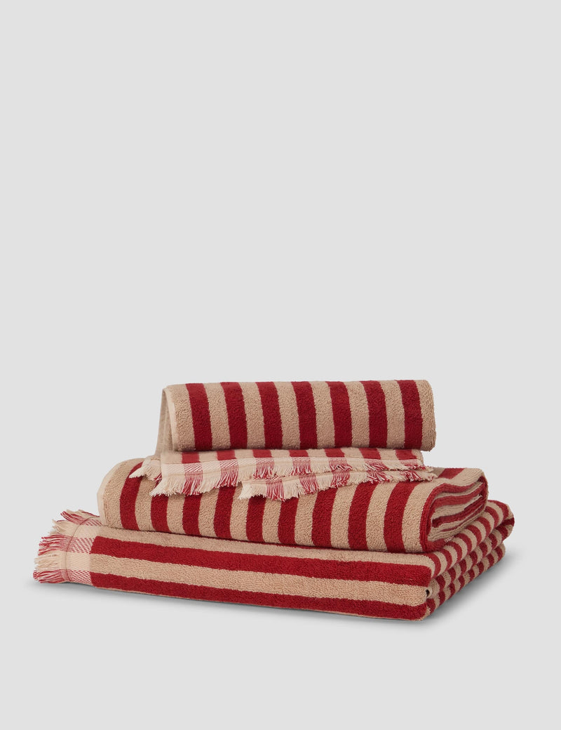 Piglet in Bed striped pure cotton towel, imported from the UK