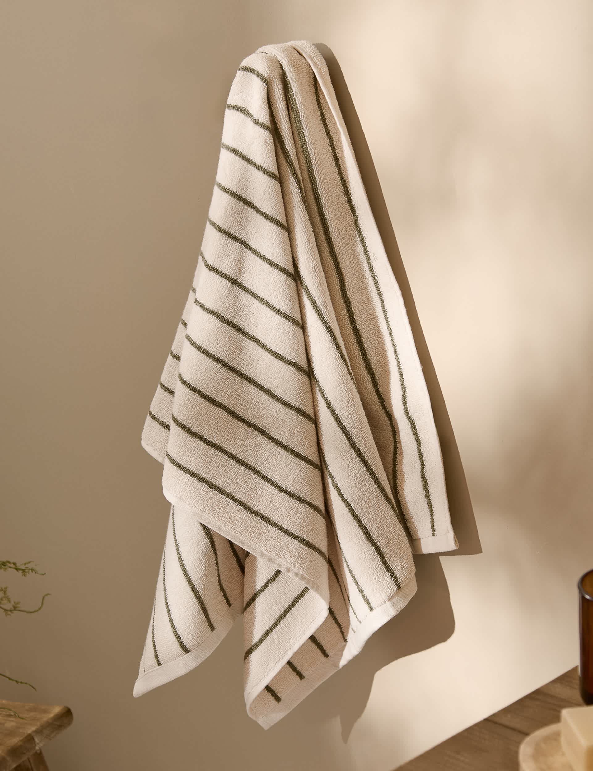 Yard striped cotton bath towel 100x50 cm (British brand)