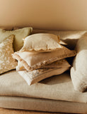 Cushion with floral stitch design 55cm, UK version