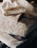 Soft textured throw 130x170cm chenille finish fringed edges, imported from the UK