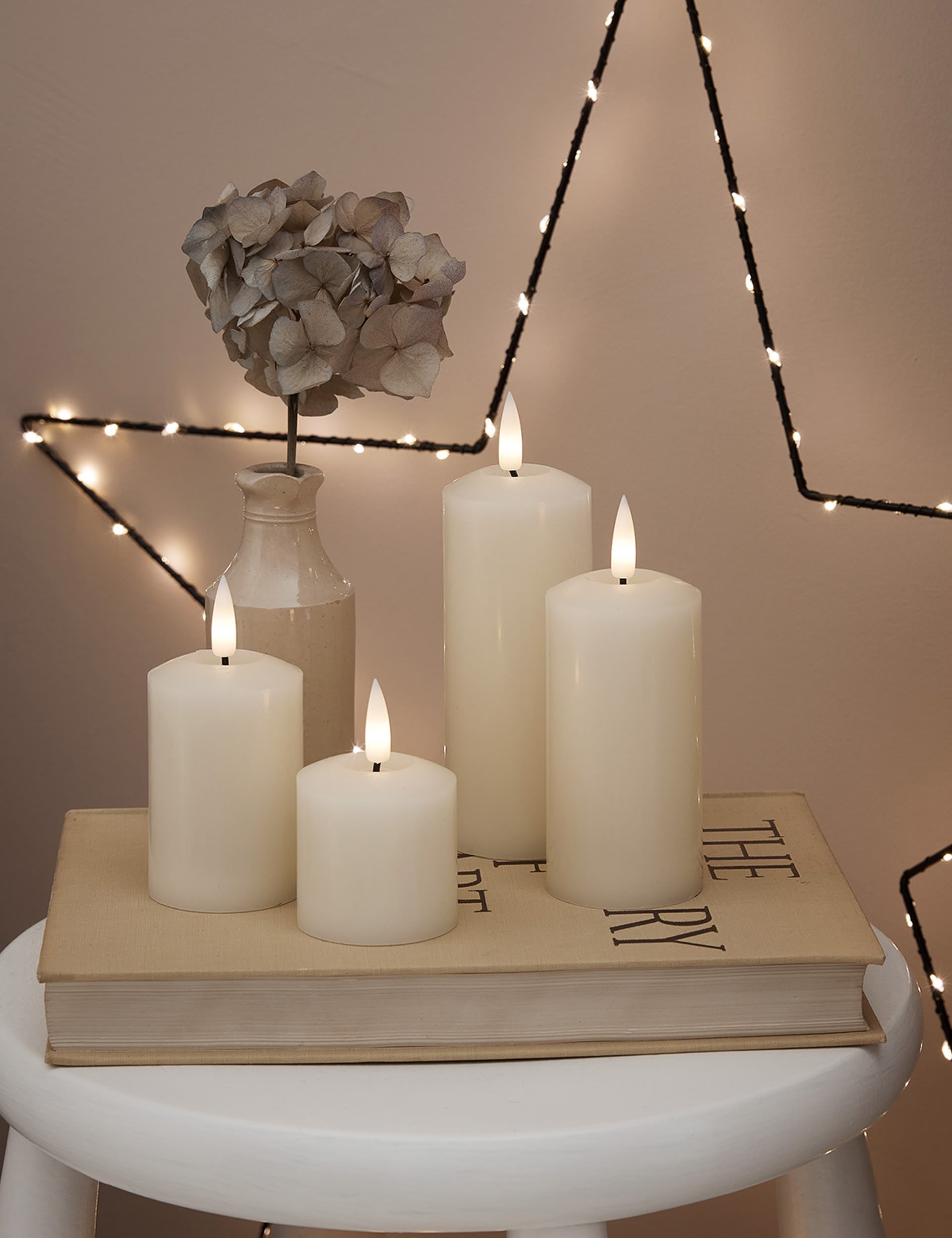 TruGlow pillar LED candles set of 4 (British brand)