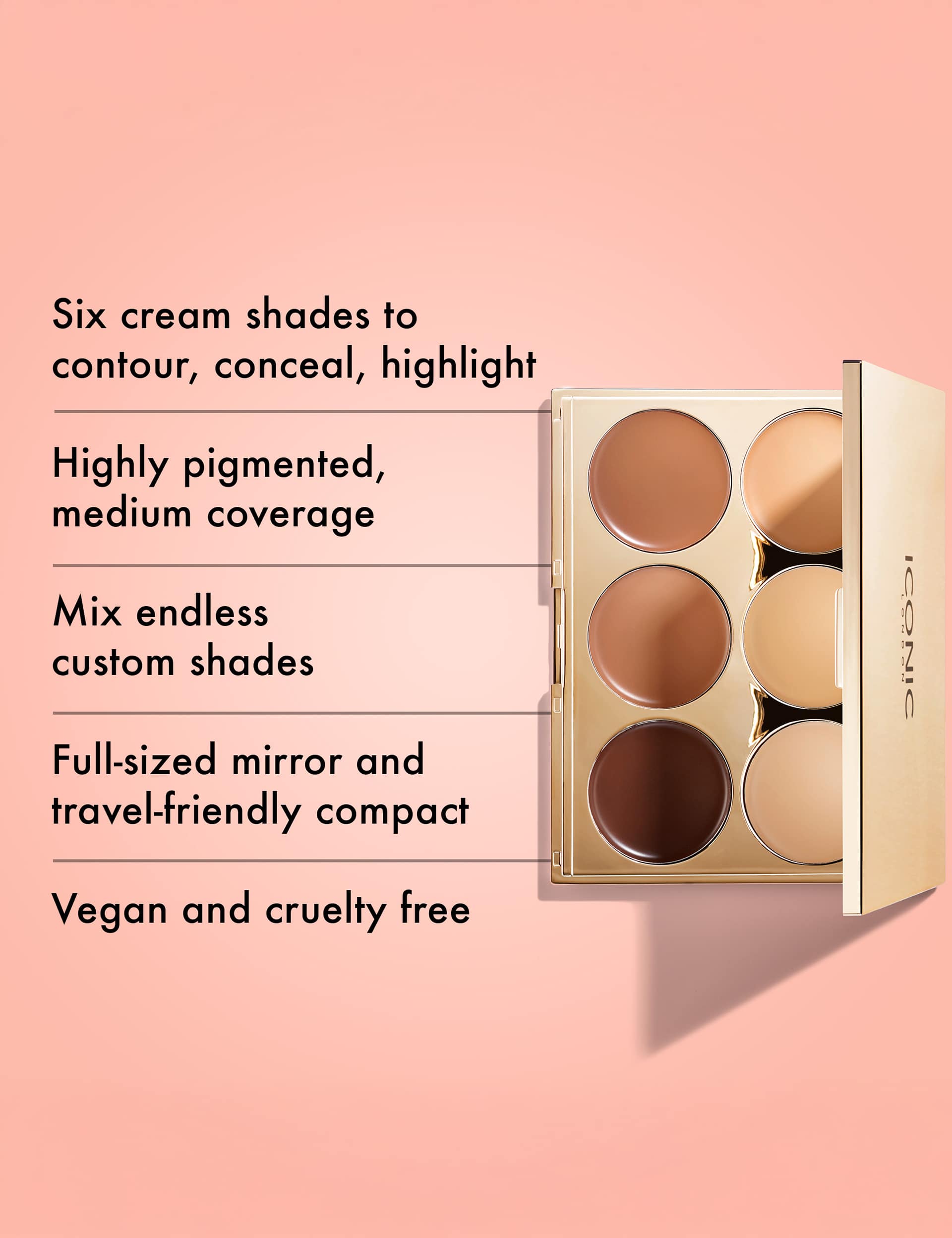 ICONIC London Multi-Use Sculpting Contour Palette, imported from the UK