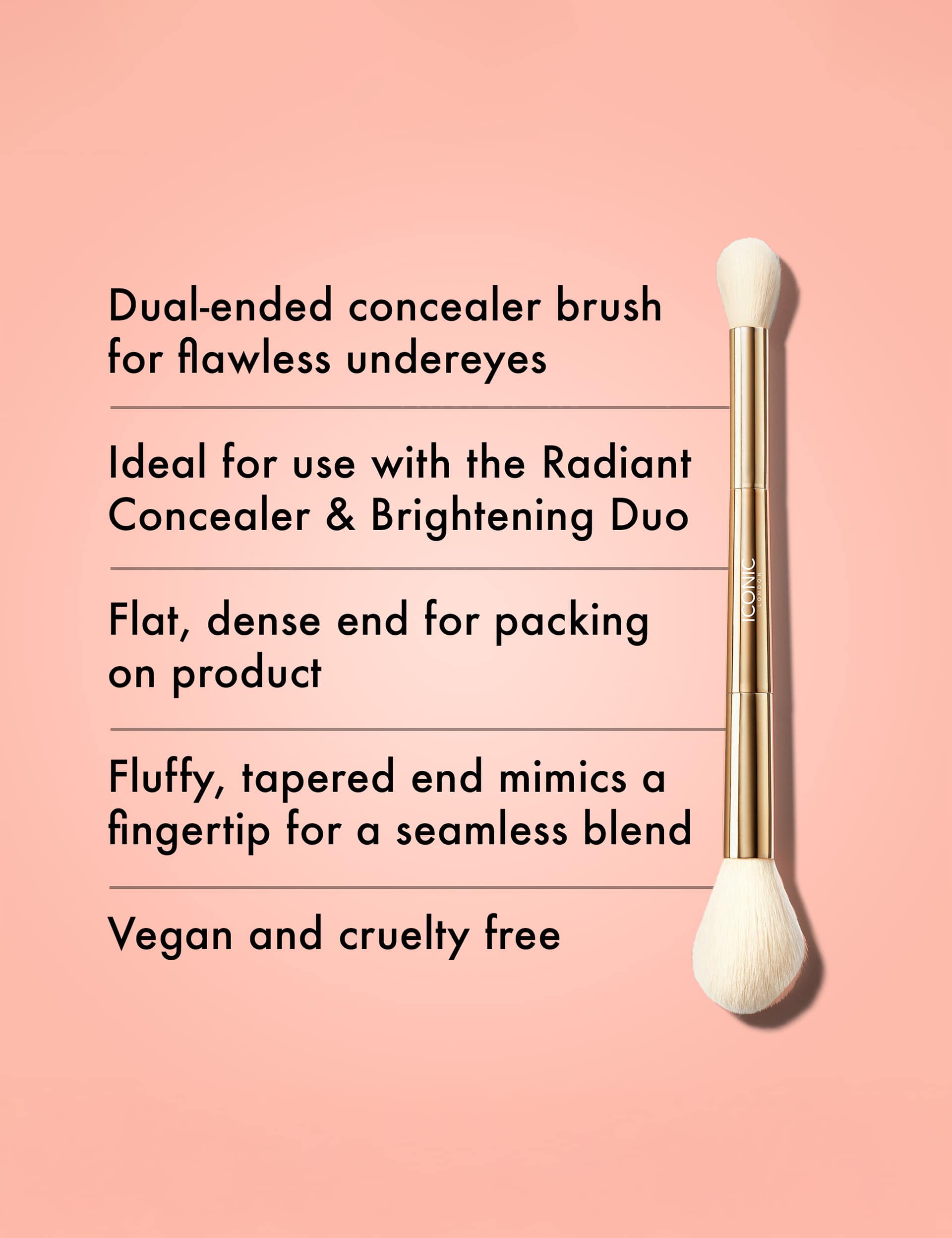 ICONIC London highlight and blush brush, imported from the UK