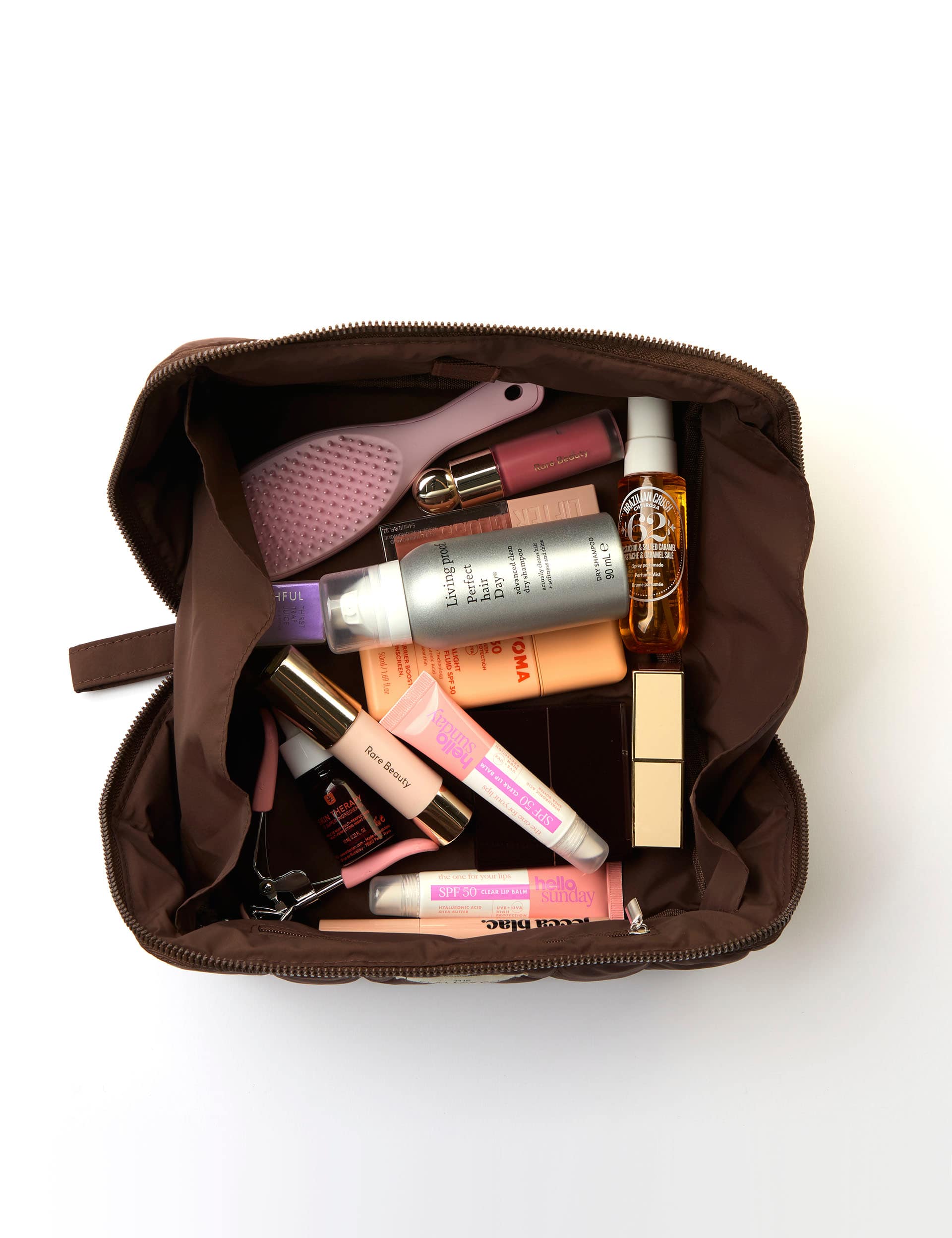 The Flat Lay Co makeup box bag Espresso, imported from the UK