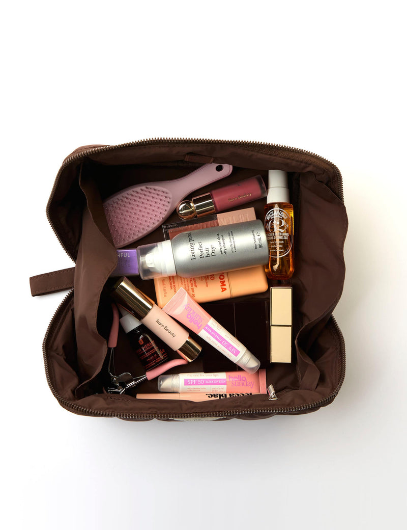The Flat Lay Co makeup box bag Espresso, imported from the UK