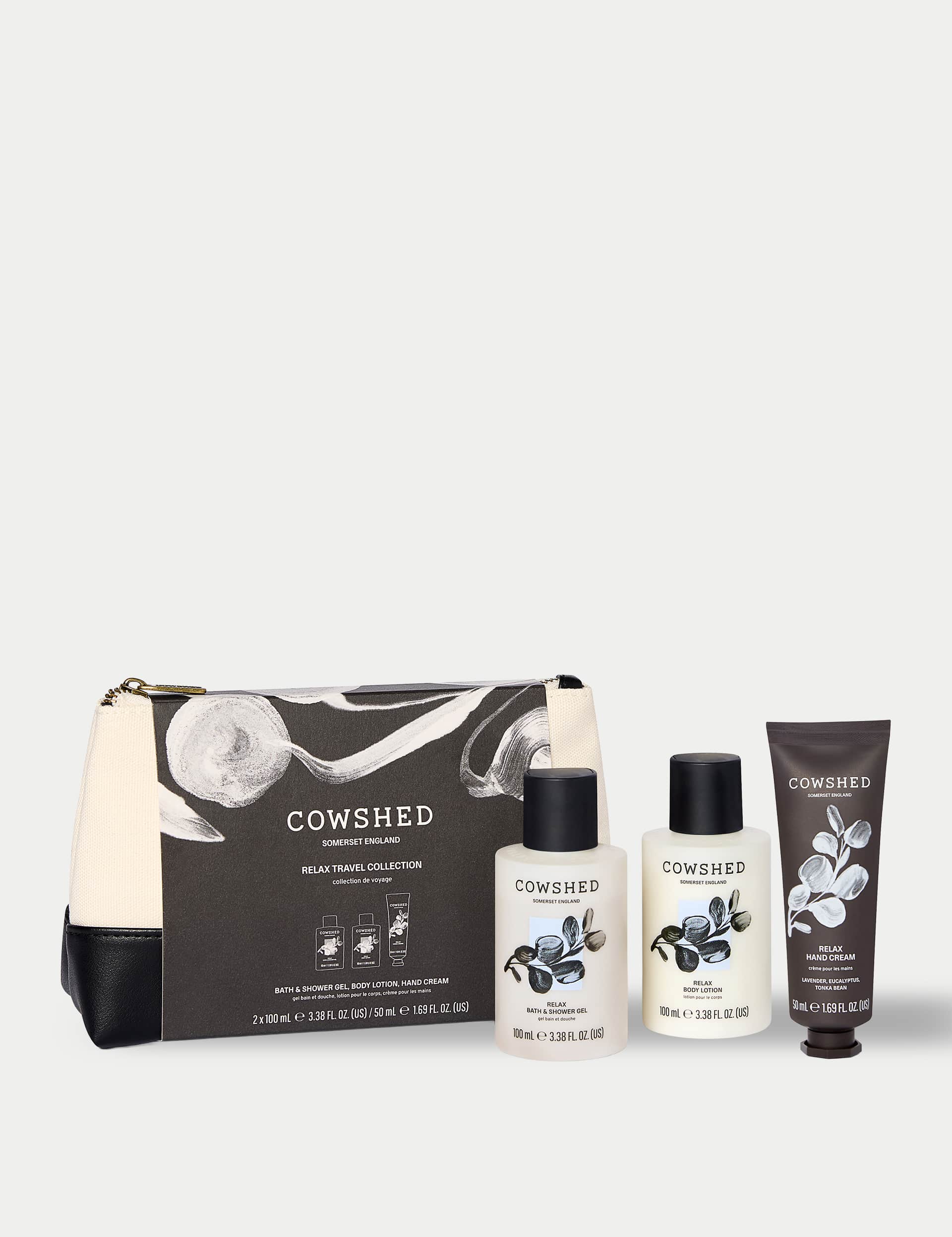 Cowshed Relax travel trio body care gift set - British product