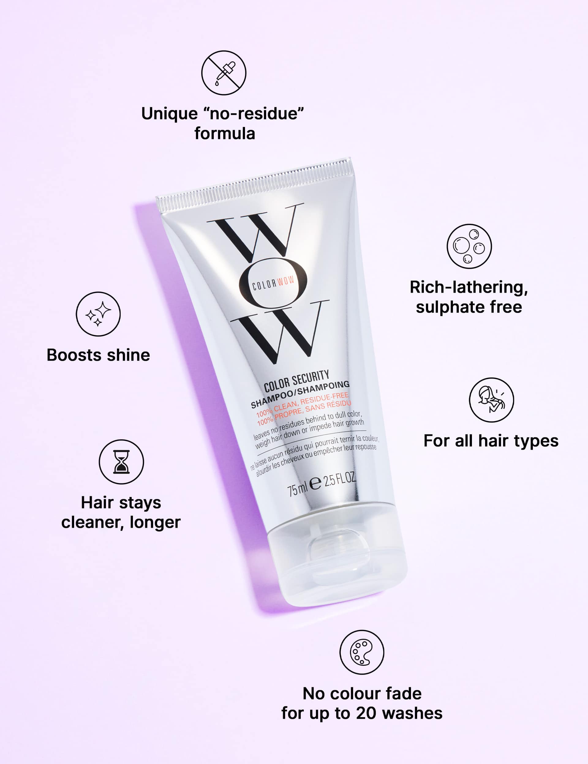 Color Wow Travel Shampoo 75ml (British brand)