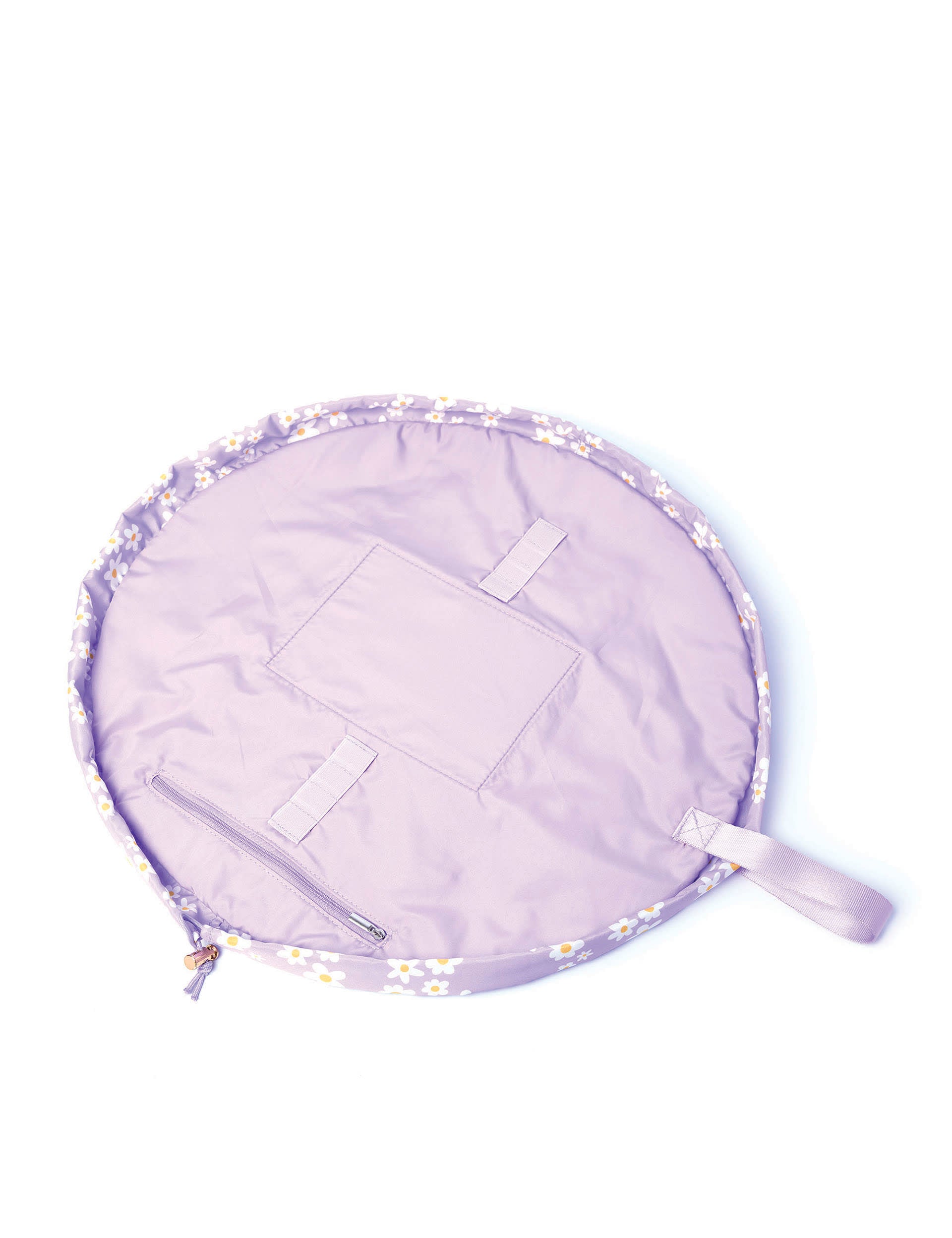 The Flat Lay Co. makeup bag lilac daisy, imported from the UK