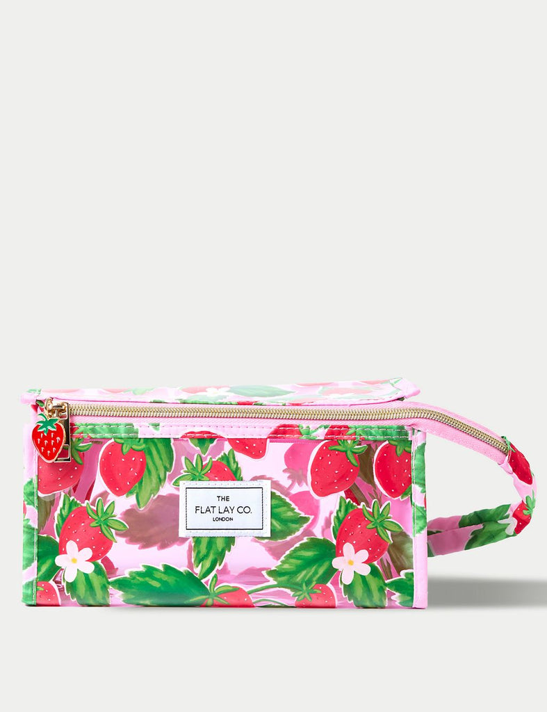 The Flat Lay Co. Jelly Open Flat Box Bag in Summer Strawberries