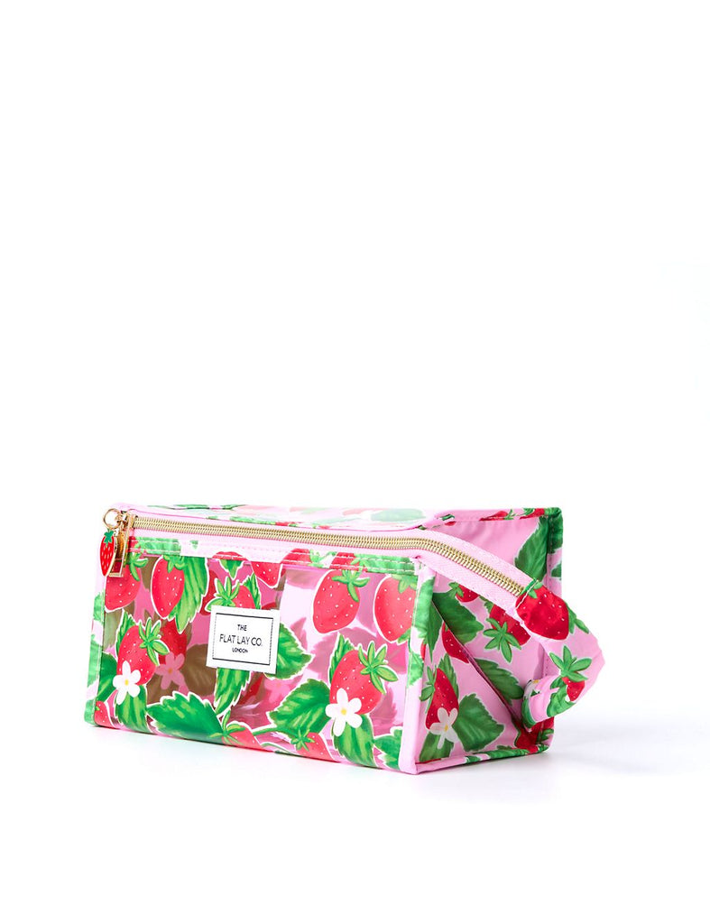 The Flat Lay Co. Jelly Open Flat Box Bag in Summer Strawberries