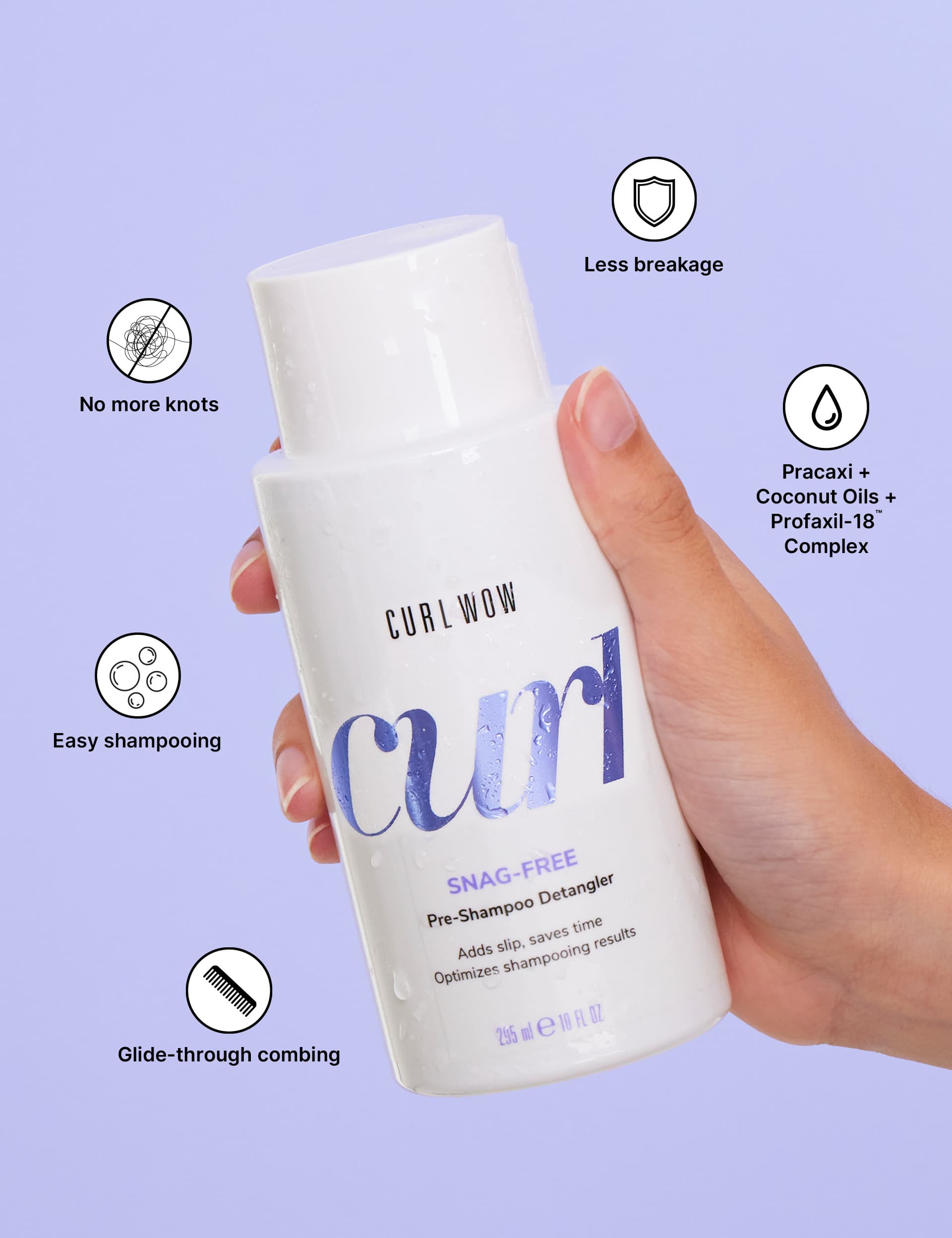 Curl Wow pre-shampoo detangler 295ml (British brand)