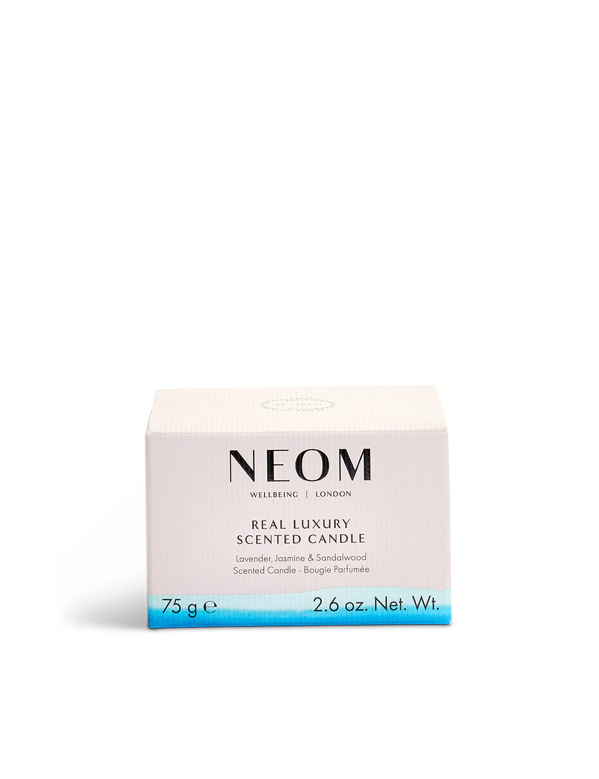 NEOM Real Luxury travel candle 75g, imported from the UK