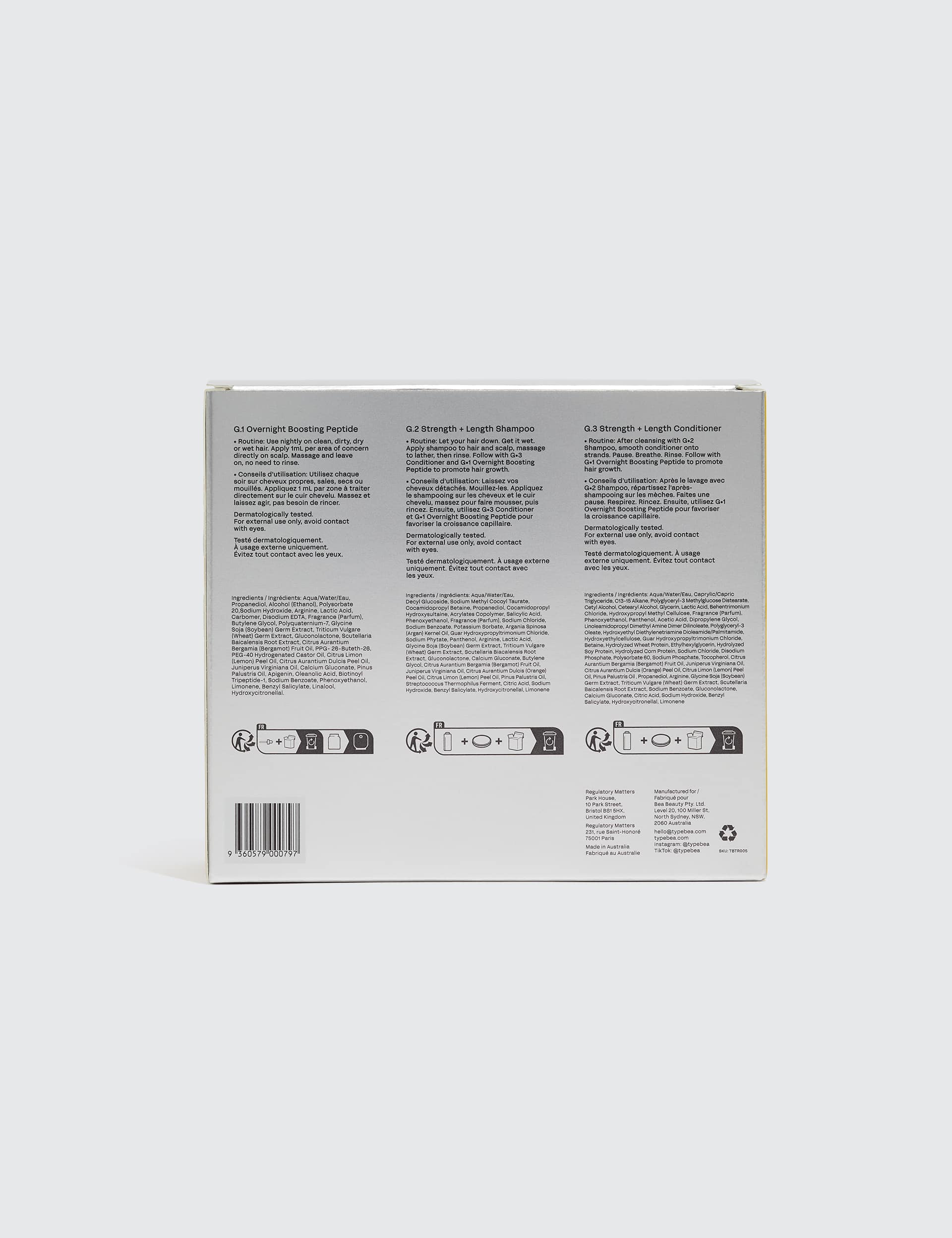TYPEBEA Daily Growth Kit hair growth set, imported from the UK