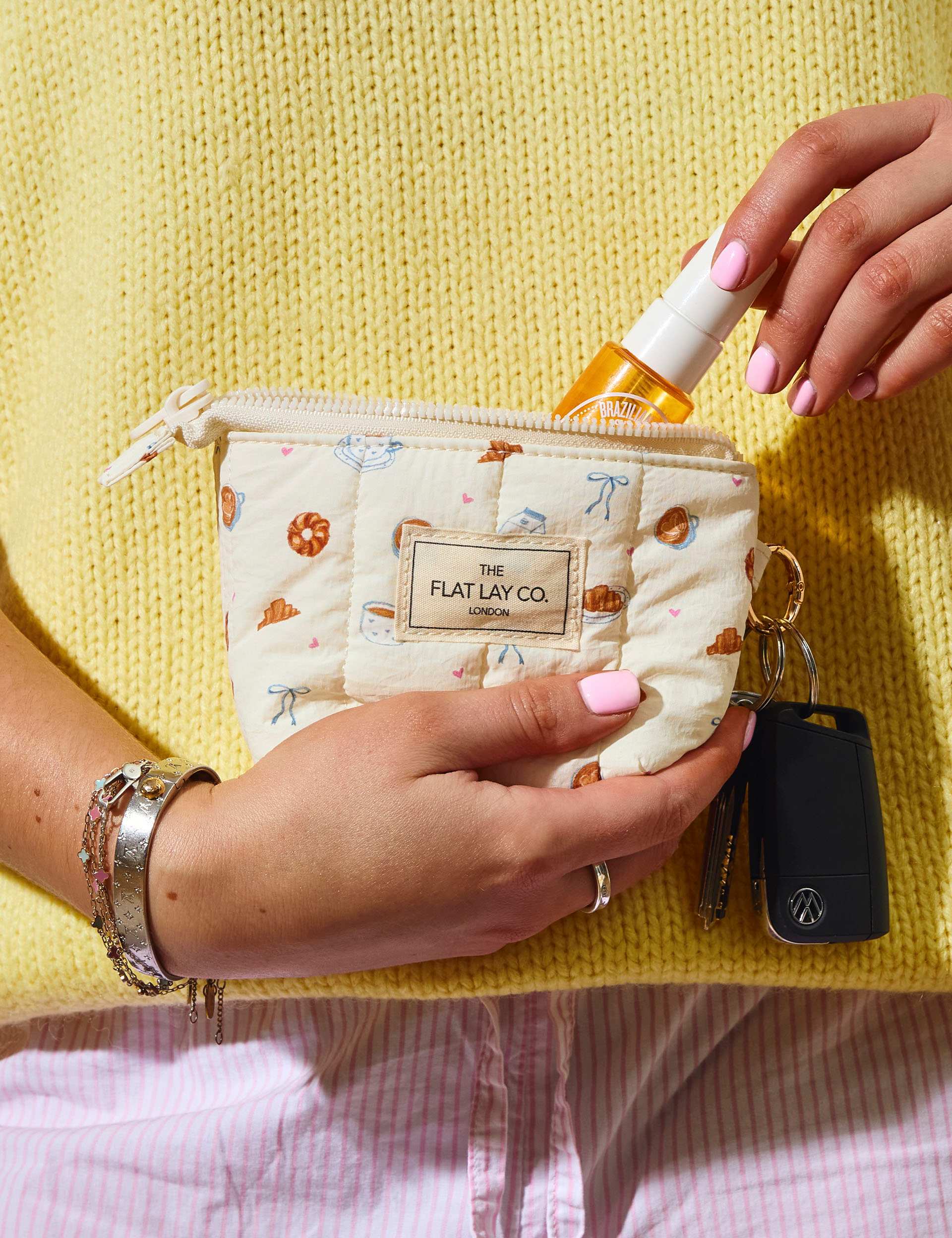 The Flat Lay Co mini keyring pouch (British brand)