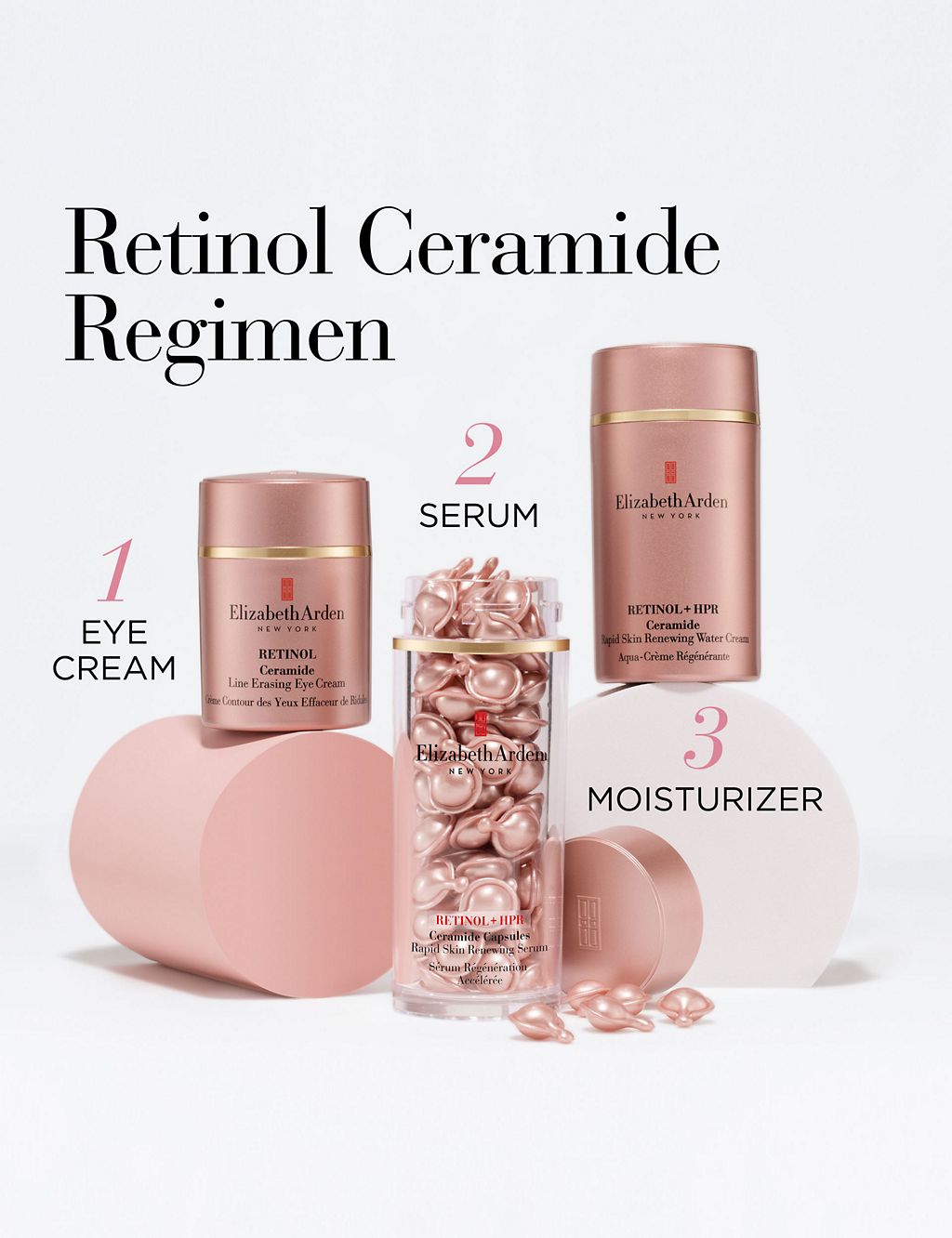 Elizabeth Arden RETINOL + HPR Ceramide Capsules Rapid Skin Renewing Serum, 30-Piece GOODS M&S   