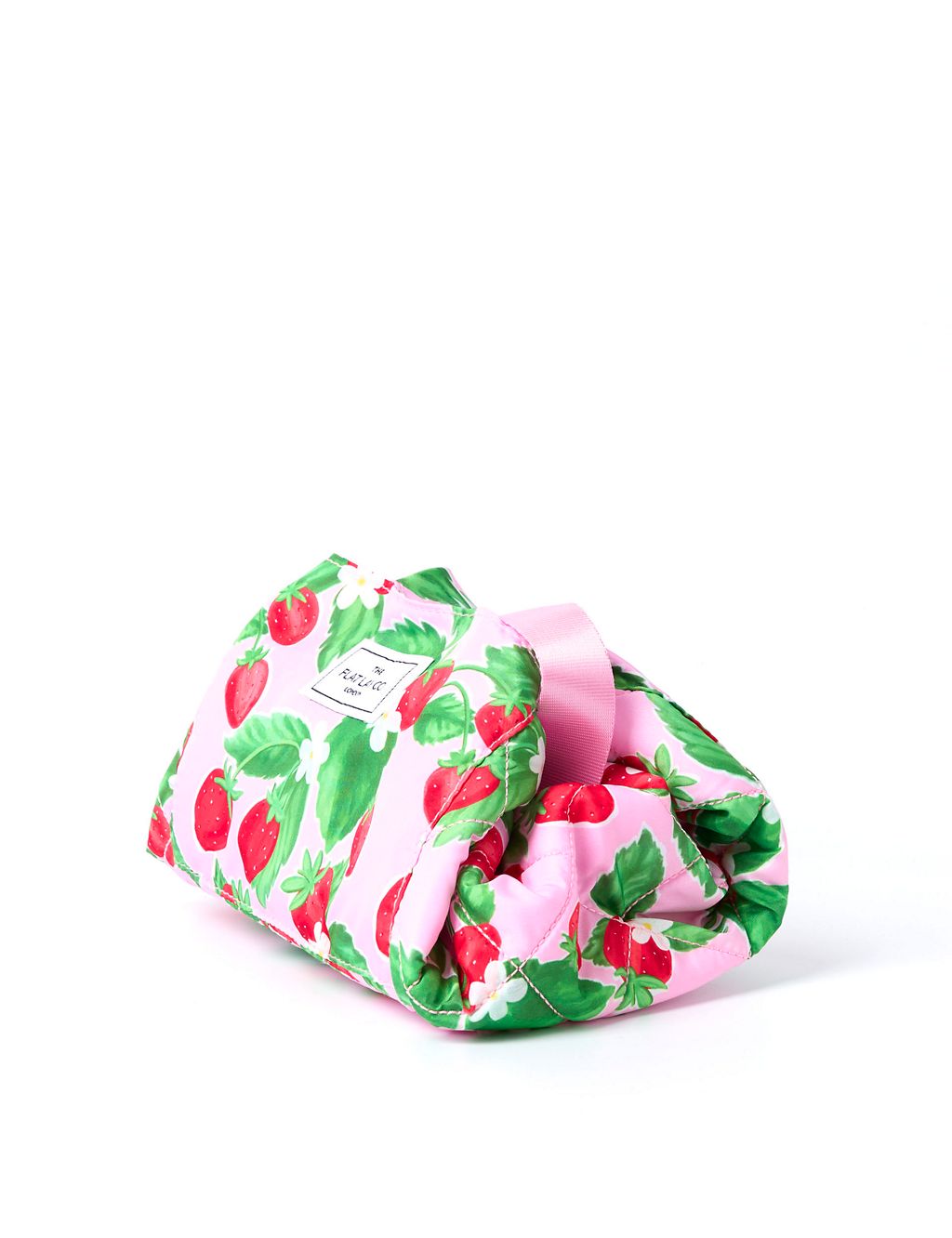 The Flat Lay Co. Drawstring Makeup Bag in Summer Strawberries GOODS M&S   