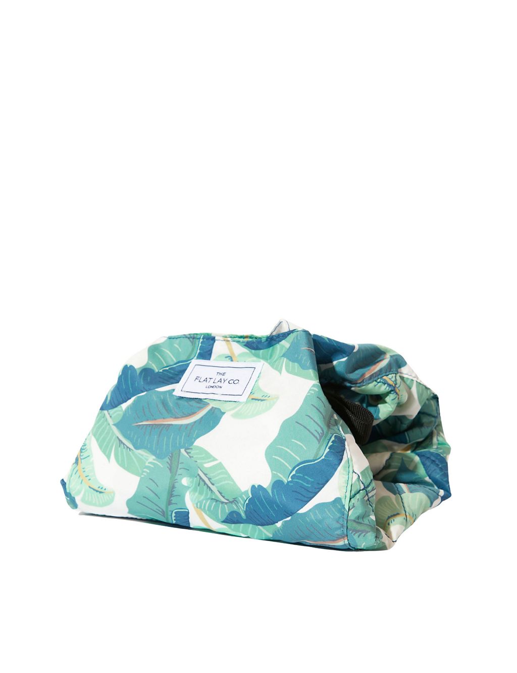 Open Flat Makeup Bag In Tropical Leaves GOODS M&S   