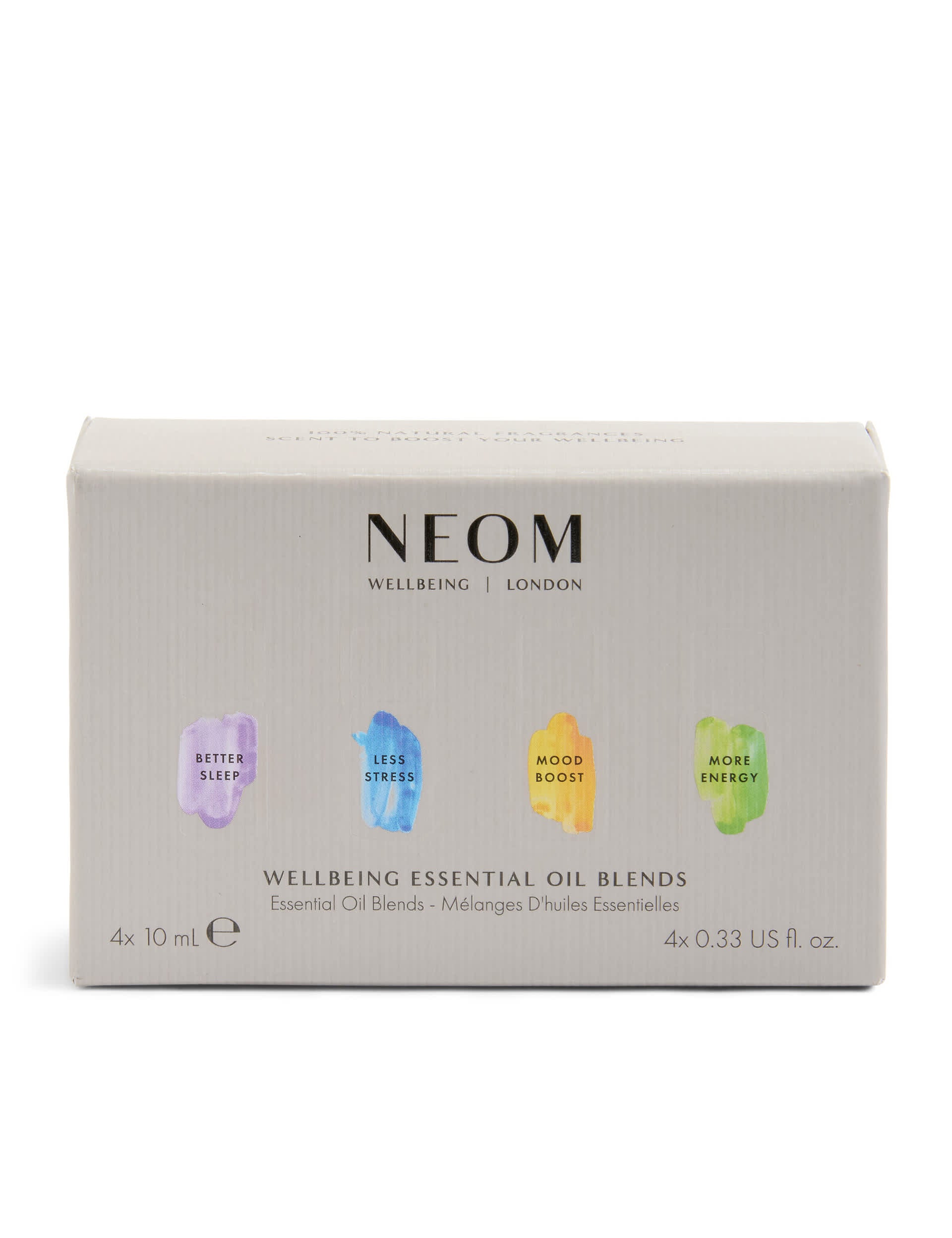NEOM essential oil collection wellbeing blend set 4x10ml - British product