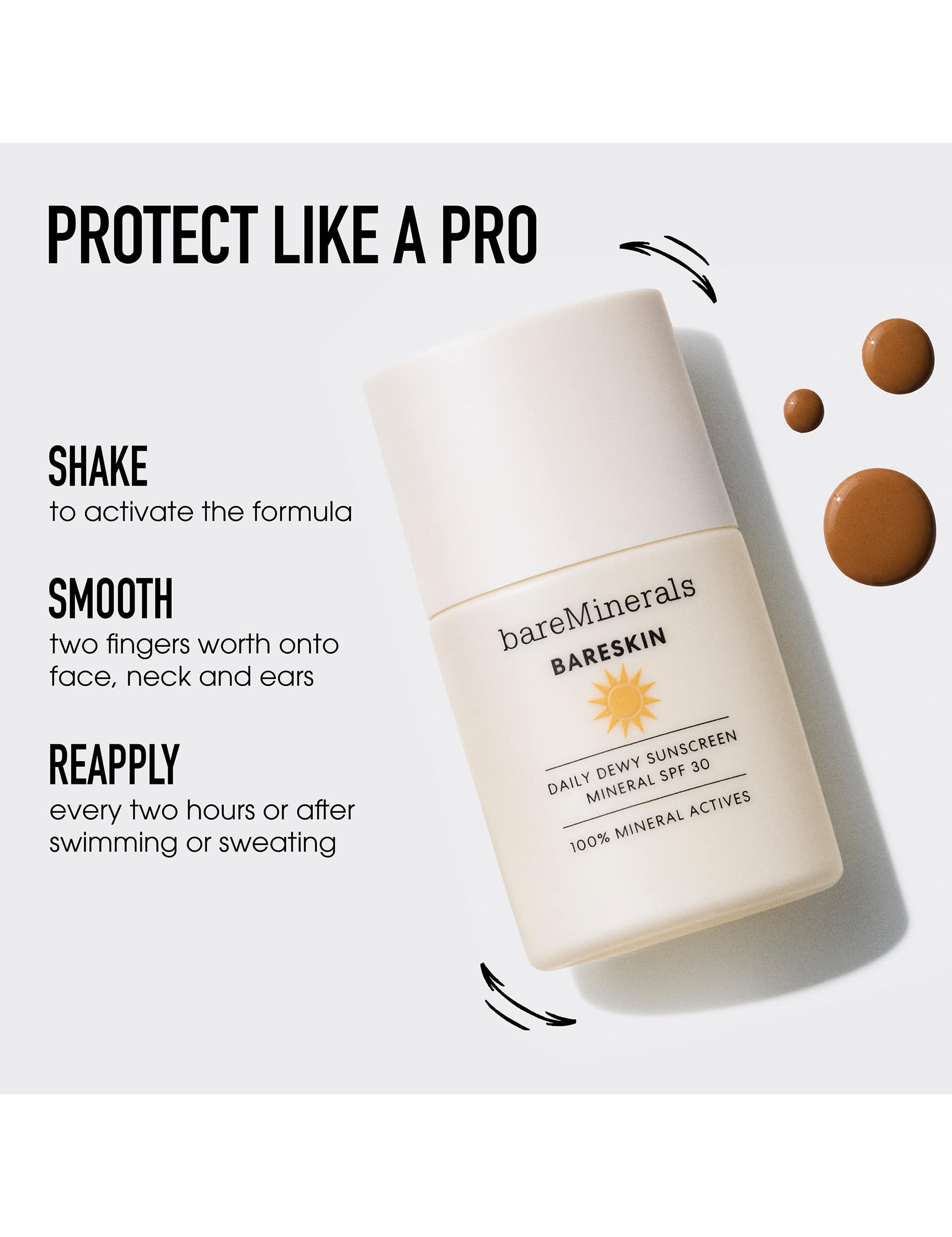 Bareskin Daily Dewy Sunscreen Mineral SPF30 30ml, UK version