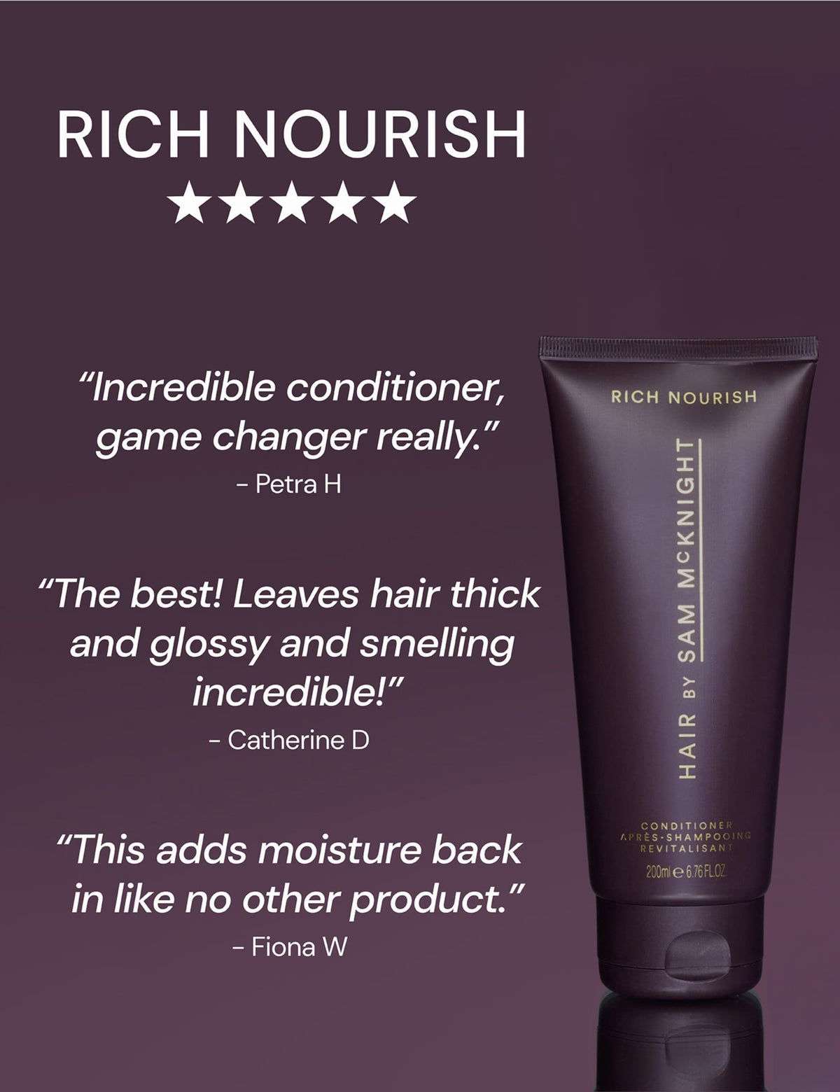 Hair by Sam McKnight Rich Nourishing Conditioner Mini 75ml, imported from the UK