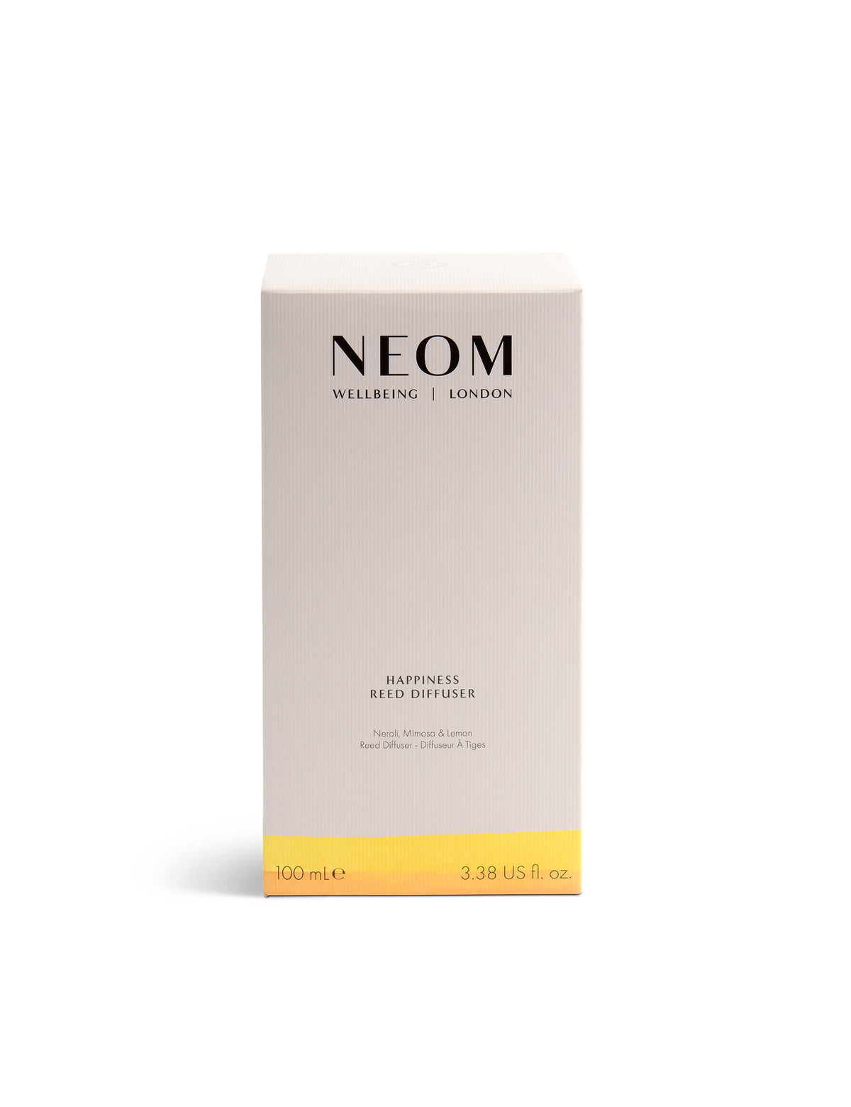 NEOM Happiness reed diffuser with neroli, mimosa, and lemon 100ml, UK version