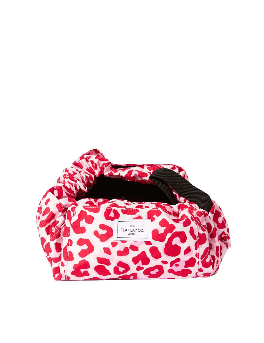 Open Flat Makeup Bag In Pink Leopard GOODS M&S   