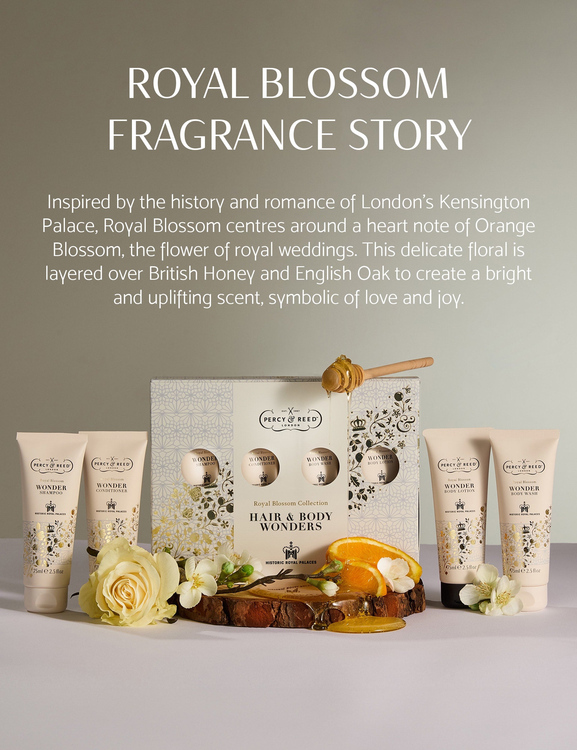 Percy & Reed Royal Blossom beauty set, imported from the UK