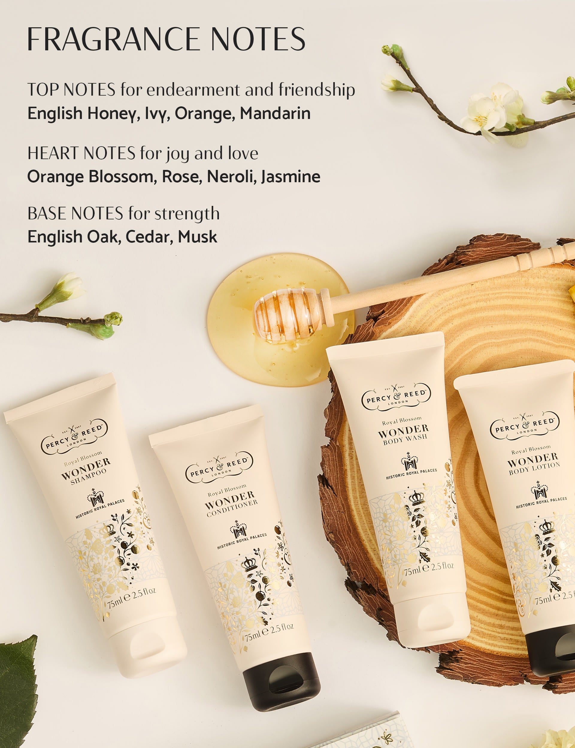 Percy & Reed Royal Blossom beauty set, imported from the UK