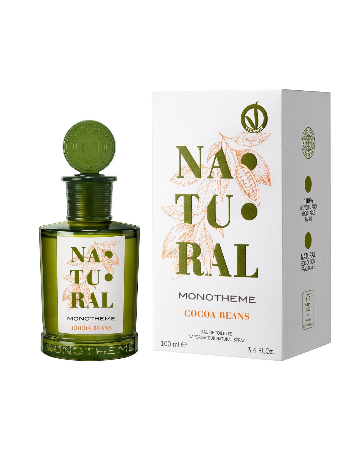 Monotheme Cocoa Beans Eau De Toilette 100ml - British product