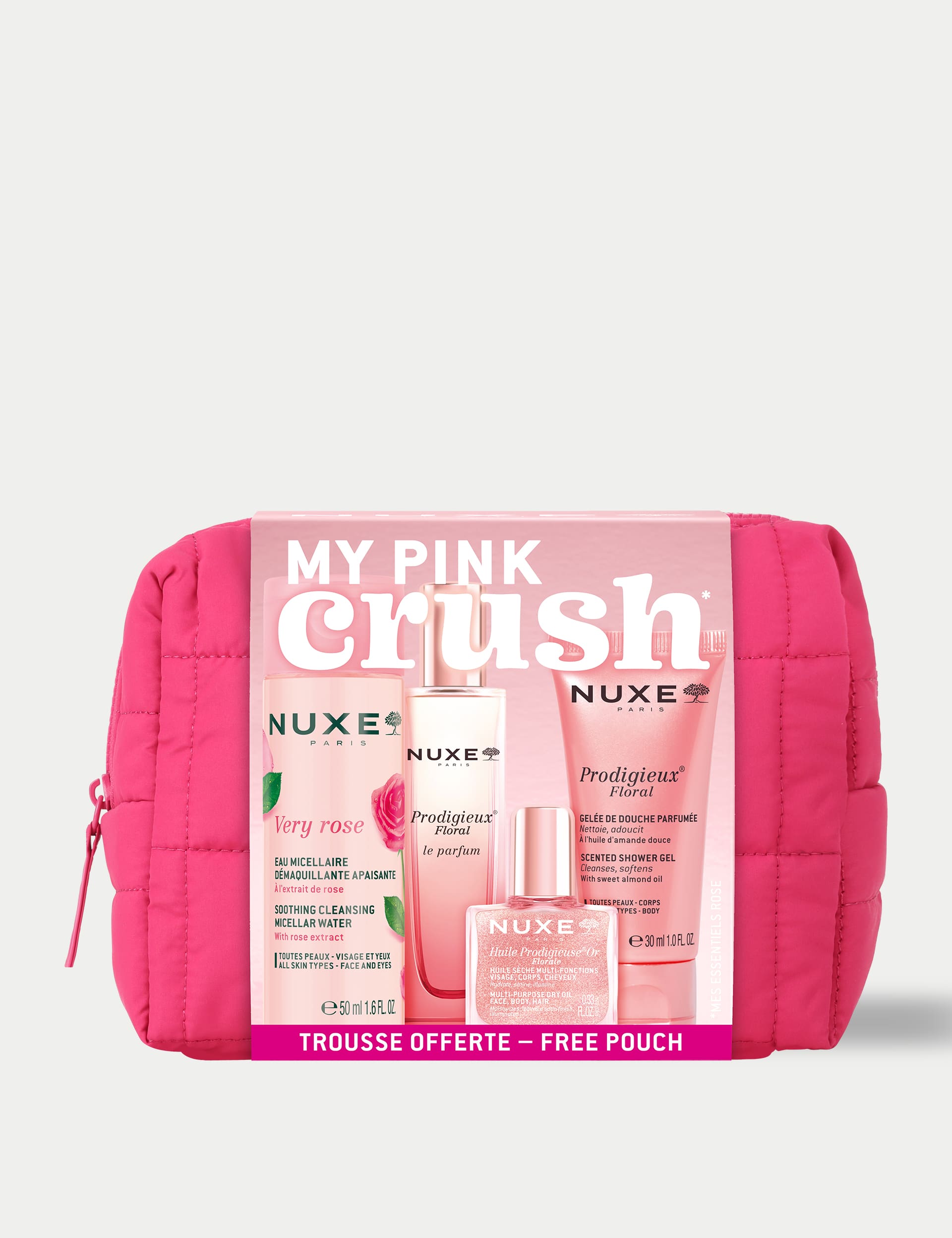 Nuxe My Pink Crush Travel Kit, UK version
