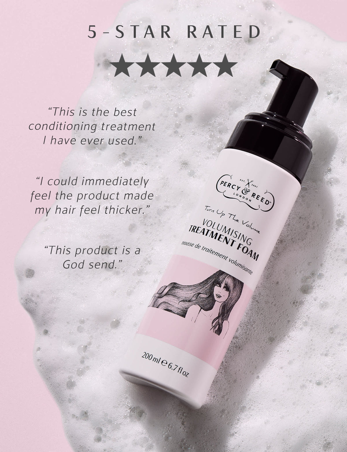 Percy & Reed Volumising Treatment Foam 200ml (British brand)