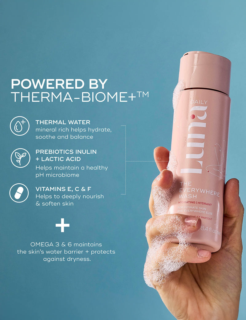Luna Daily hydrating body wash and spray duo - British product