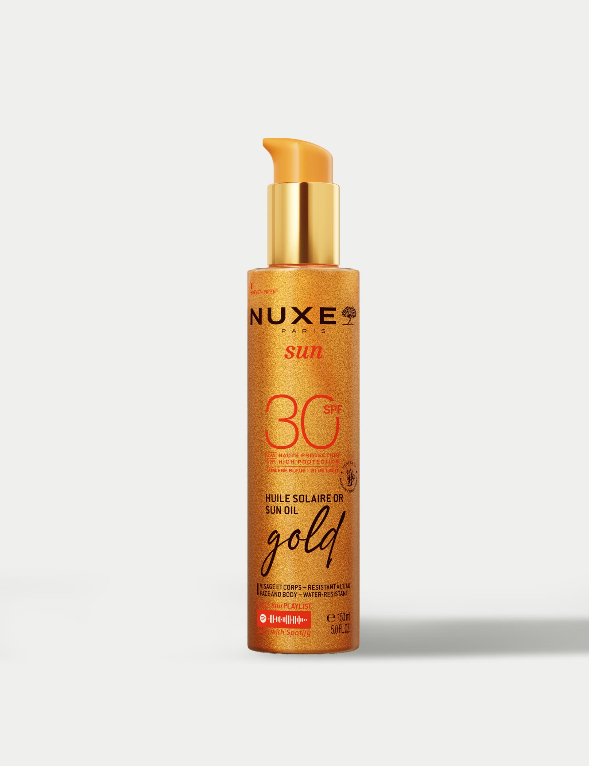NUXE Gold Shimmer sun oil SPF 30 150ml, UK version