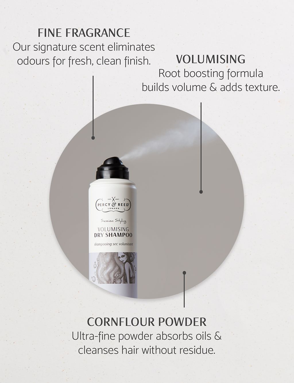 Session Styling Volumising Dry Shampoo 200ml GOODS M&S   