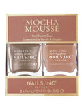 Nails.INC Mocha Mousse nail polish duo 2x14ml, imported from the UK