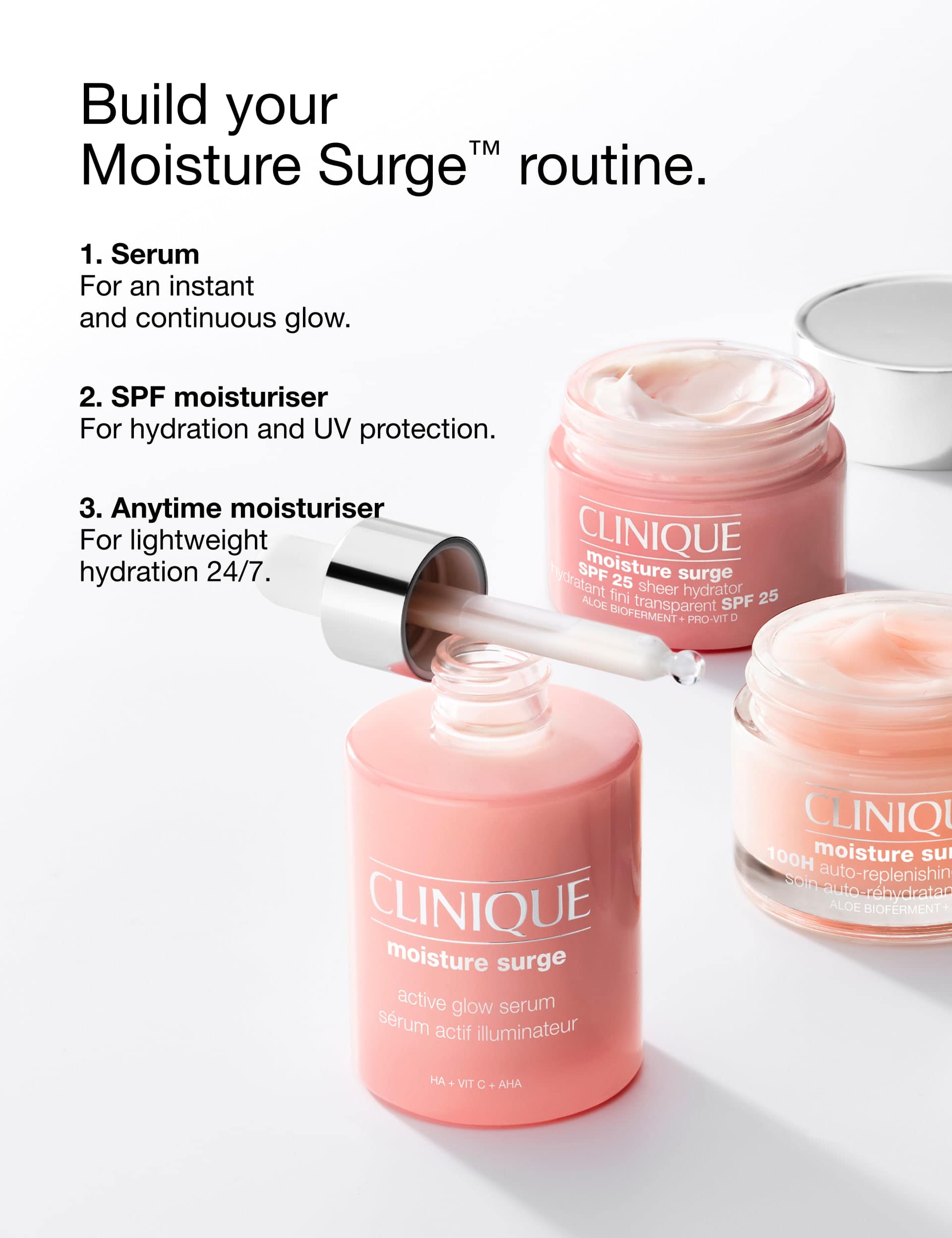 Clinique Moisture Surge Hydration Heroes mini skincare kit - British product