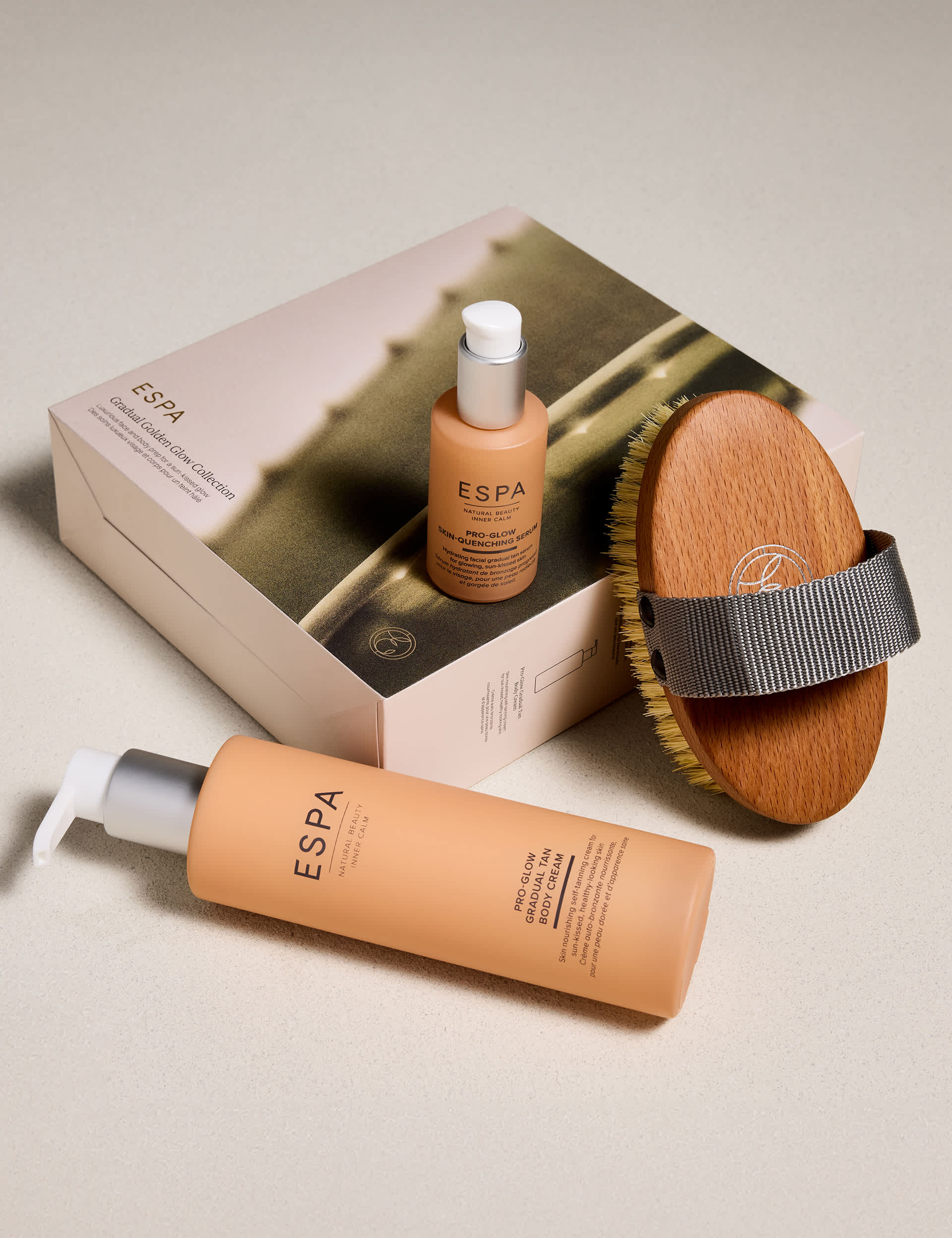 ESPA Gradual Golden Glow Collection with brush (British brand)