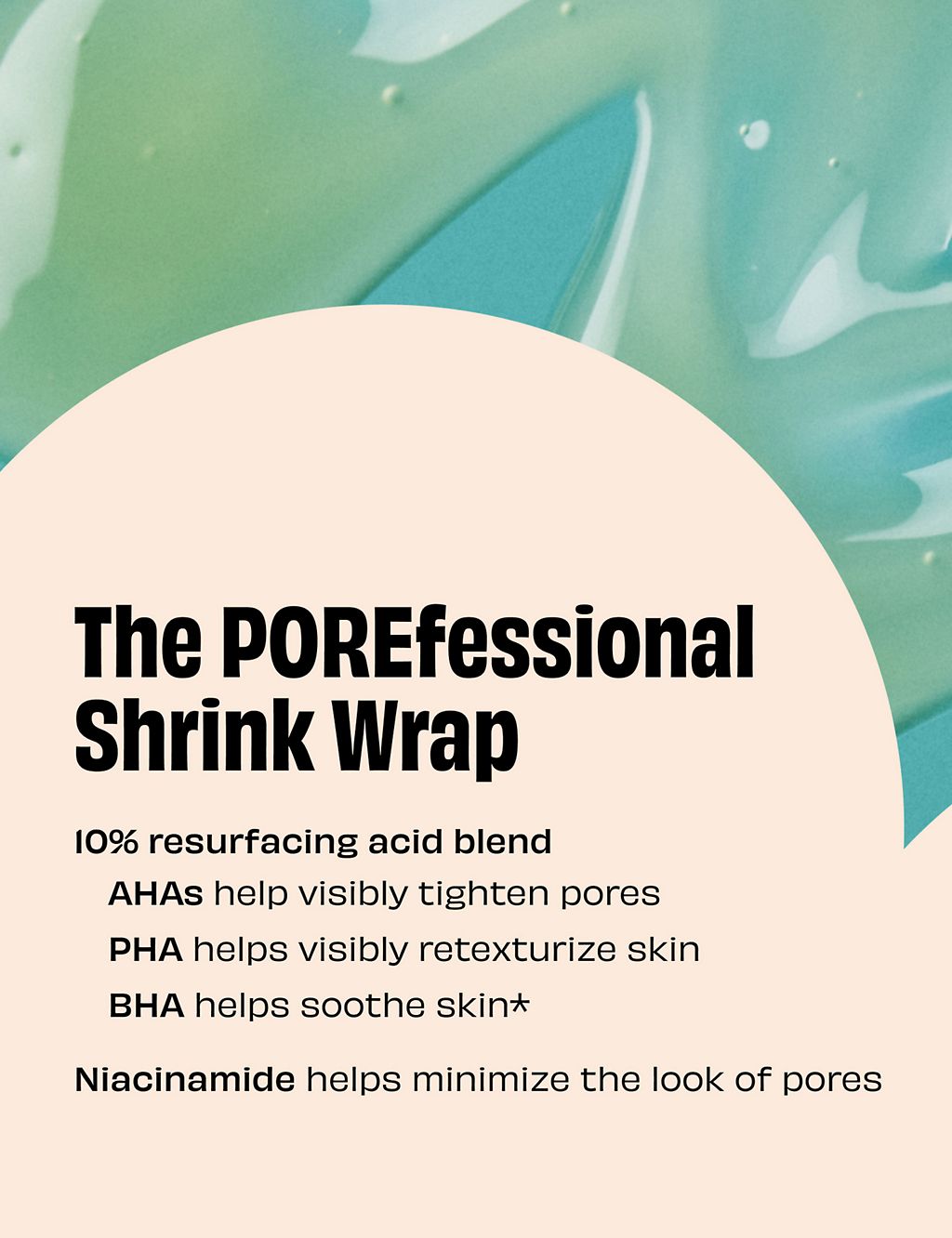 The Porefessional Shrink Wrap Overnight AHA & PHA Pore Treatment 50ml GOODS M&S   