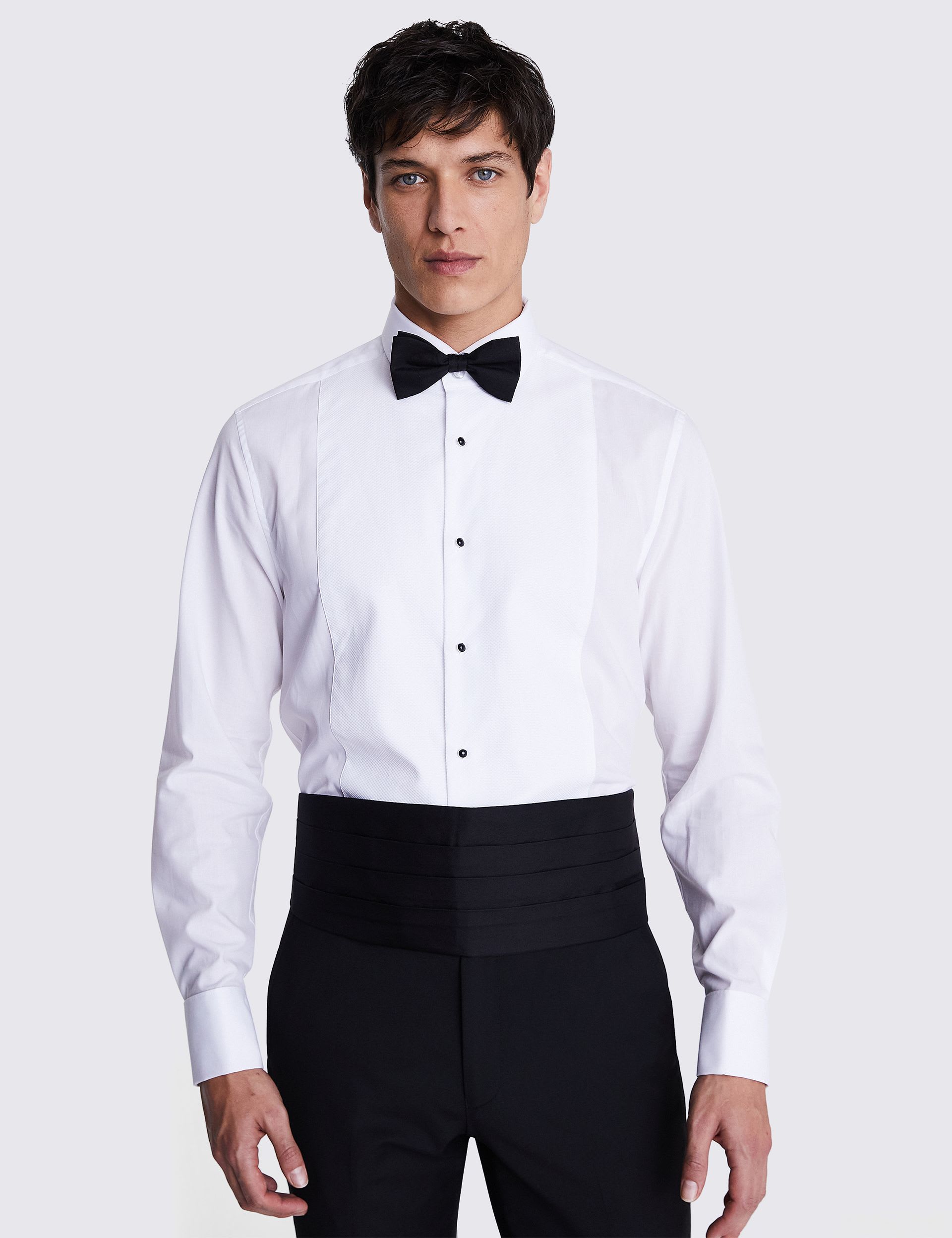 Moss pure silk cummerbund for formal wear, UK version