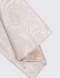 Moss paisley silk pocket square, UK version