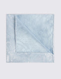 Moss paisley silk pocket square, UK version