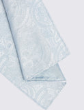 Moss paisley silk pocket square, UK version